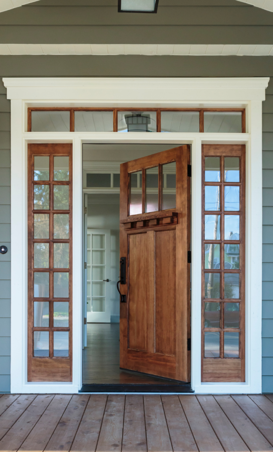 Front Entrance with Wooden Door