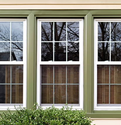 Windows With Green Trim