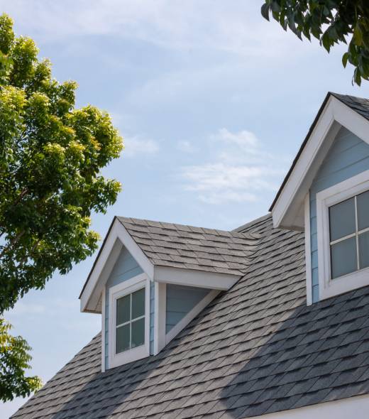 Roof,Shingles,With,Garret,House,On,Top,Of,The,House